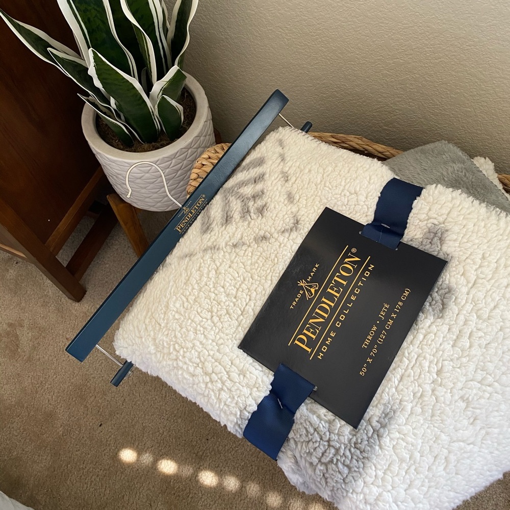 Pendleton Sherpa Aztec Throw Blanket Boho